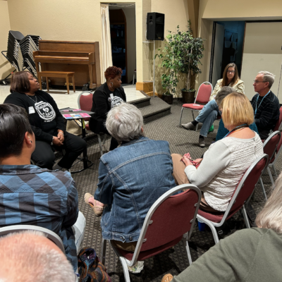 Members of Getting in Good Trouble class join in discussion.